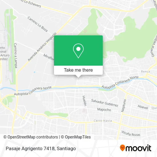 Pasaje Agrigento 7418 map