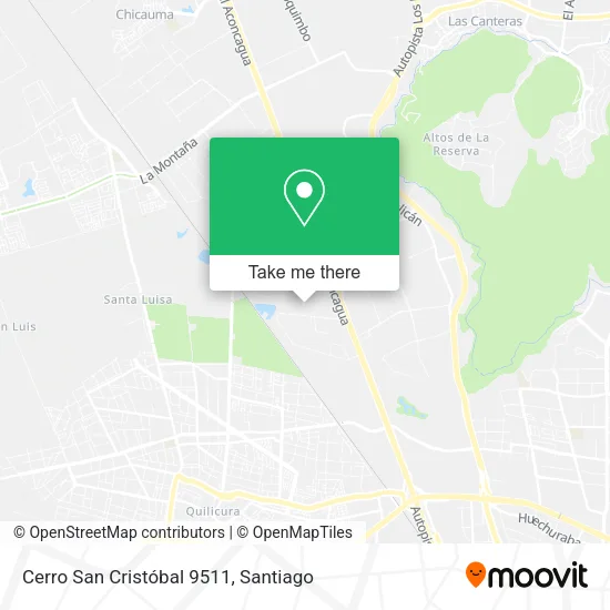 Cerro San Cristóbal 9511 map