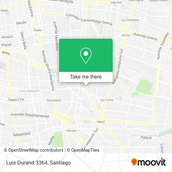 Luis Durand 3364 map