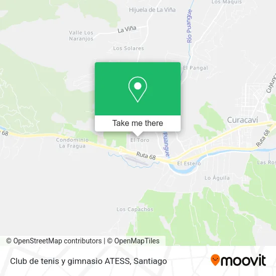 Club de tenis y gimnasio ATESS map