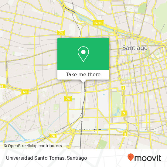 Universidad Santo Tomas map