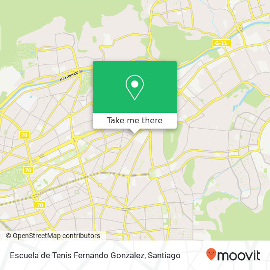 Escuela de Tenis Fernando Gonzalez map