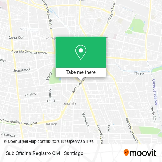 Sub Oficina Registro Civil map