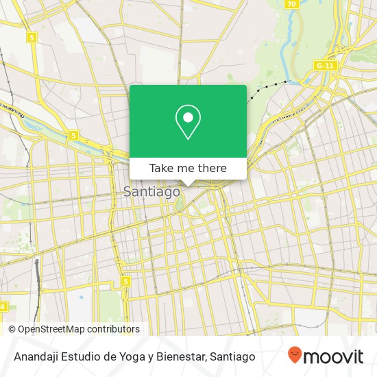 Mapa de Anandaji Estudio de Yoga y Bienestar