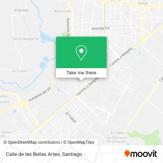 Mapa de Calle de las Bellas Artes