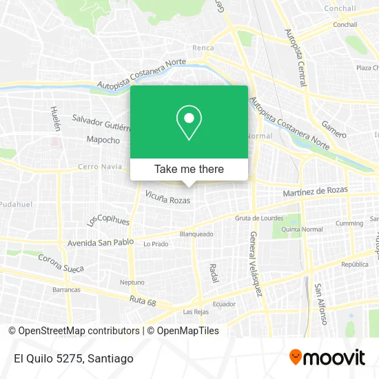 El Quilo 5275 map