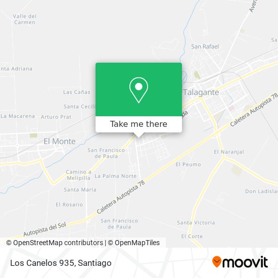 Los Canelos 935 map
