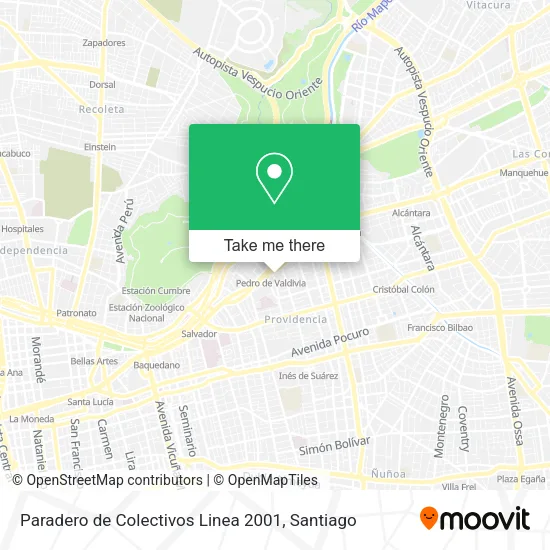 Paradero de Colectivos Linea 2001 map