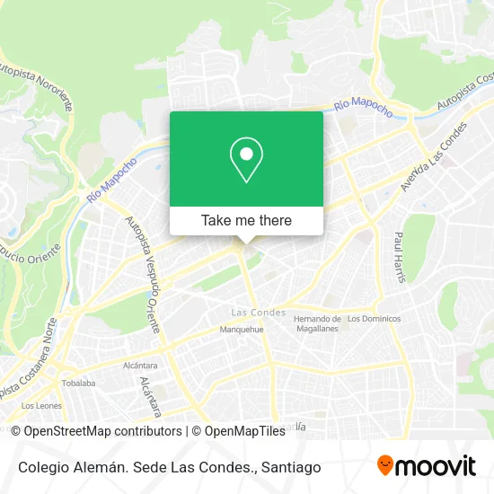 Mapa de Colegio Alemán. Sede Las Condes.