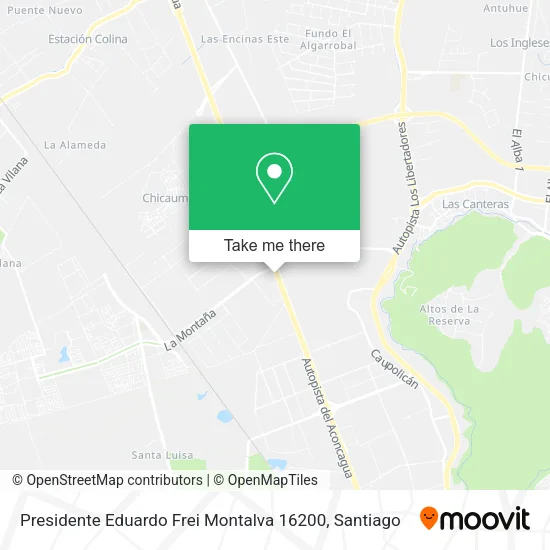 Presidente Eduardo Frei Montalva 16200 map