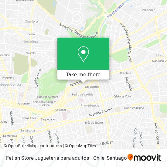 Fetish Store Jugueteria para adultos  - Chile map
