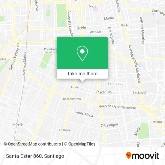 Santa Ester 860 map