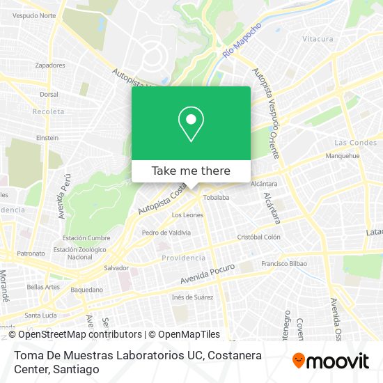 Toma De Muestras Laboratorios UC, Costanera Center map