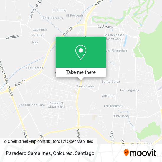 Mapa de Paradero Santa Ines, Chicureo