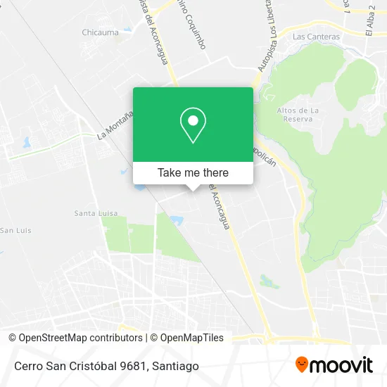 Cerro San Cristóbal 9681 map