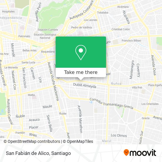 Mapa de San Fabián de Alico