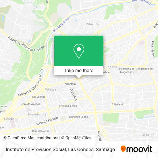 Instituto de Previsión Social, Las Condes map