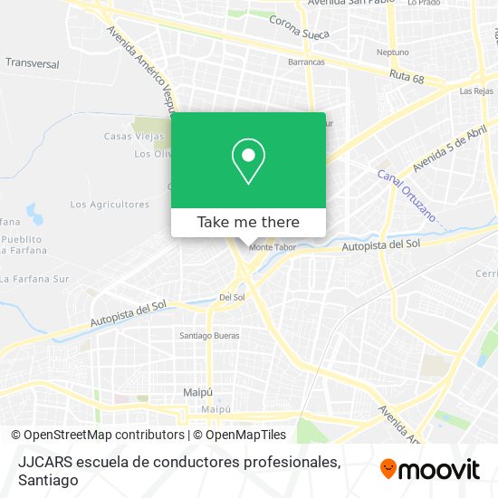 Mapa de JJCARS escuela de conductores profesionales