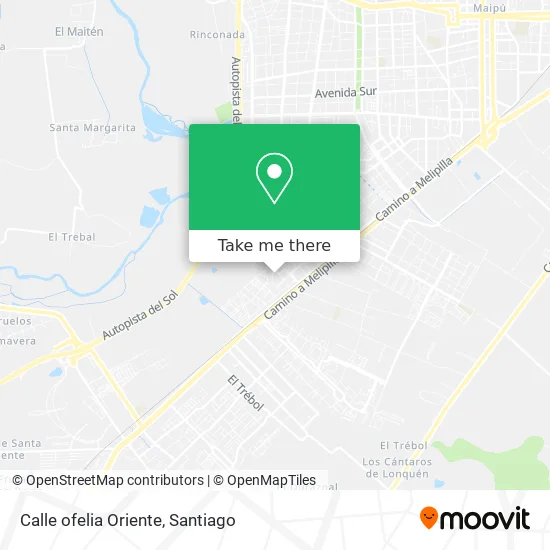 Mapa de Calle ofelia Oriente