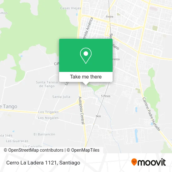 Cerro La Ladera 1121 map