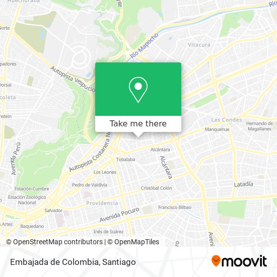 Embajada de Colombia map