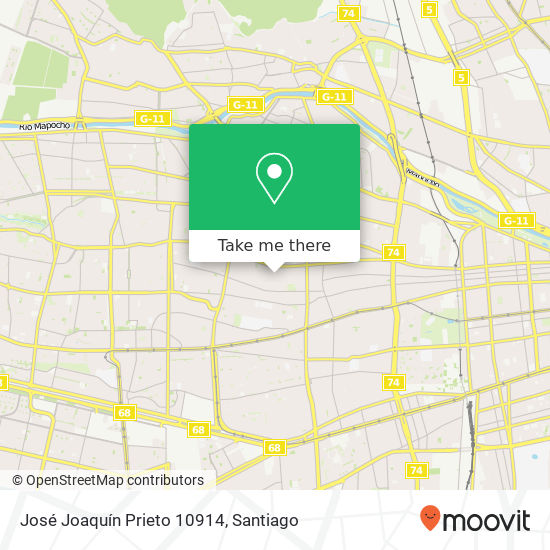 José Joaquín Prieto 10914 map