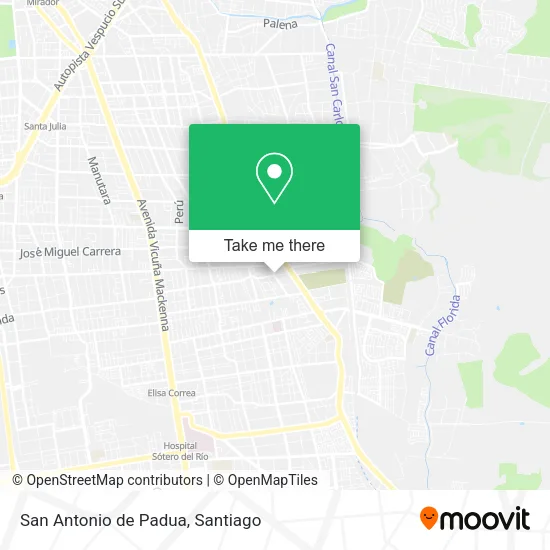 San Antonio de Padua map
