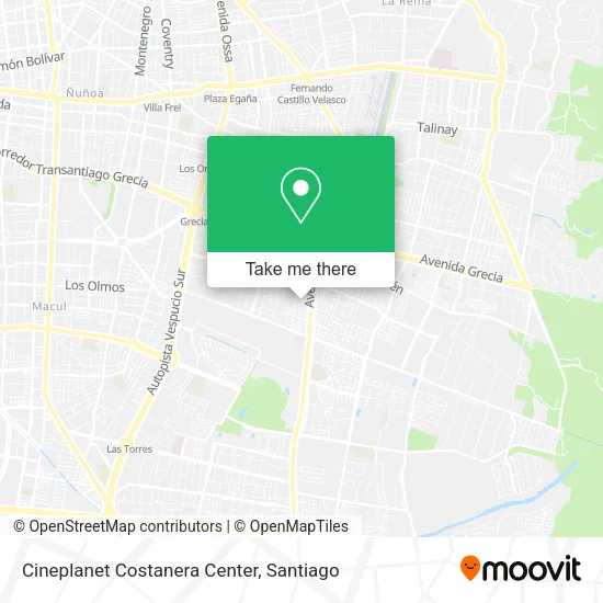 Cineplanet Costanera Center map