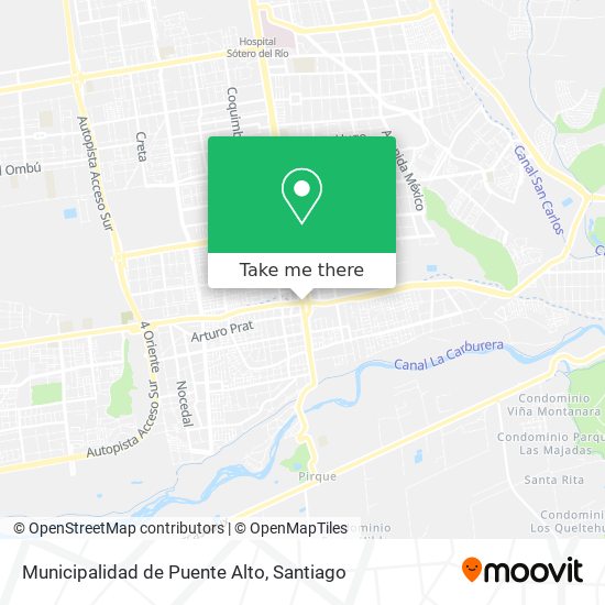 Municipalidad de Puente Alto map
