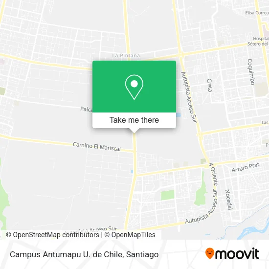 Mapa de Campus Antumapu U. de Chile