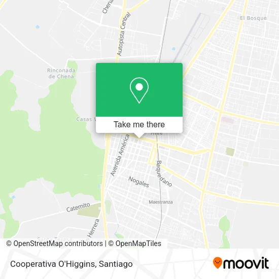 Cooperativa O'Higgins map