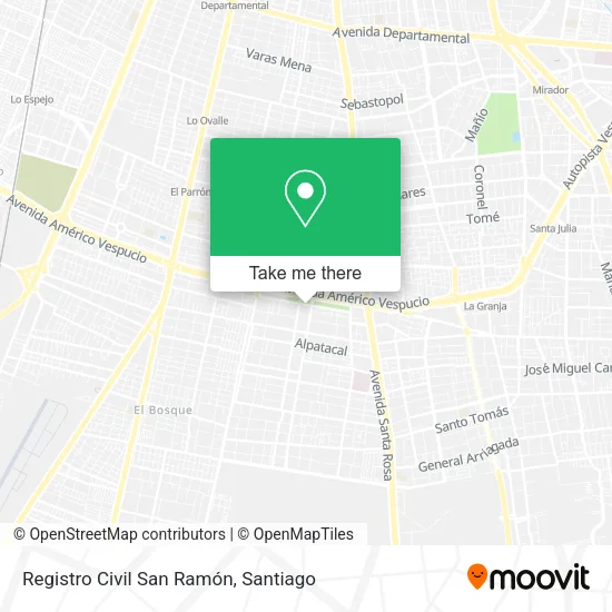 Mapa de Registro Civil San Ramón