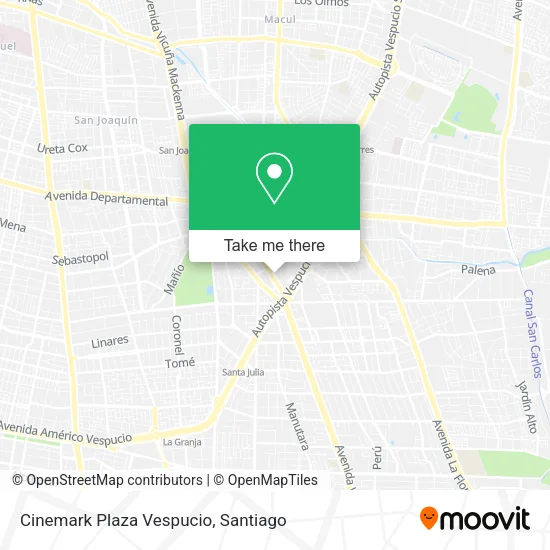 Cinemark Plaza Vespucio map