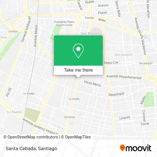 Santa Cebada map
