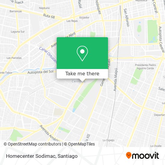 Mapa de Homecenter Sodimac