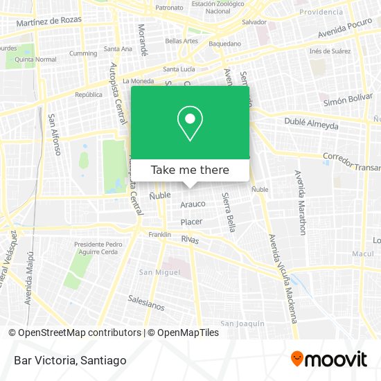 Bar Victoria map