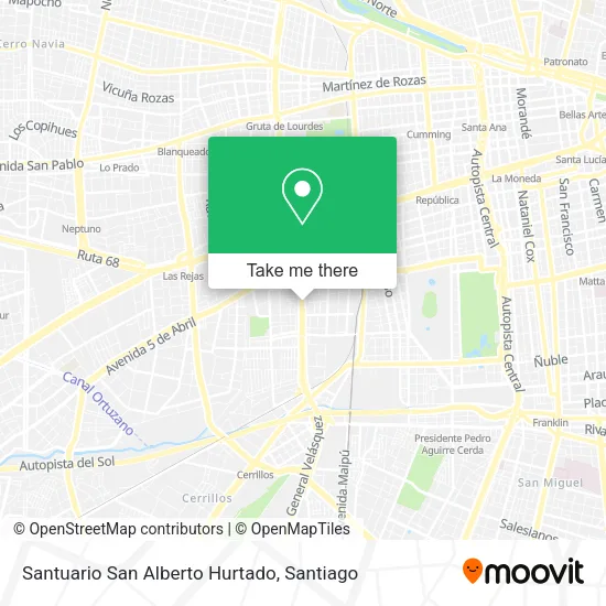 Santuario San Alberto Hurtado map