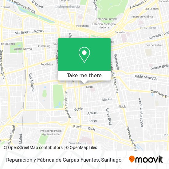 Reparación y Fábrica de Carpas Fuentes map
