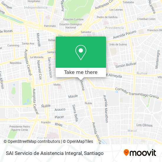 Mapa de SAI Servicio de Asistencia Integral