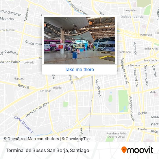 Terminal de Buses San Borja map