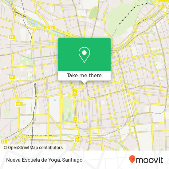 Mapa de Nueva Escuela de Yoga