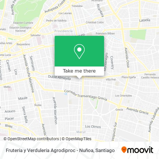 Frutería y Verdulería Agrodiproc - Nuñoa map