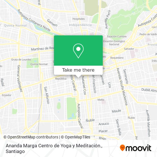 Ananda Marga Centro de Yoga y Meditación. map