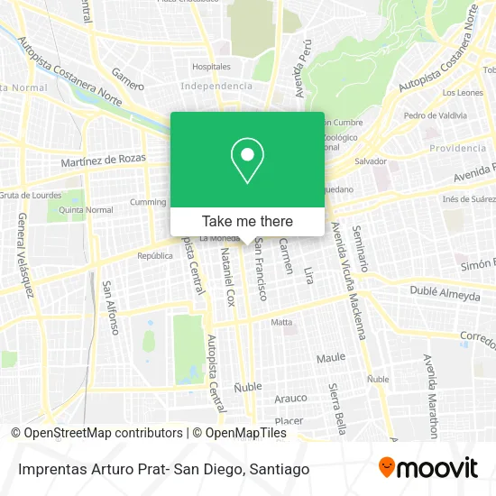 Imprentas Arturo Prat- San Diego map