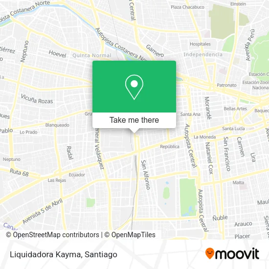 Liquidadora Kayma map