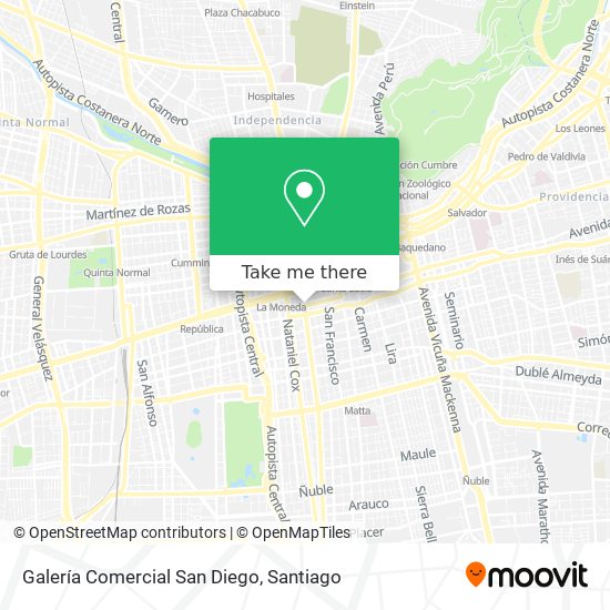 Mapa de Galería Comercial San Diego