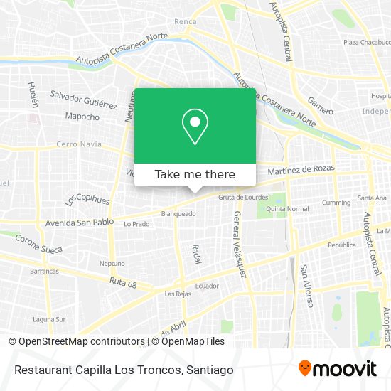 Restaurant Capilla Los Troncos map