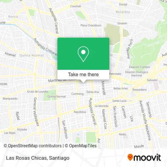 Las Rosas Chicas map