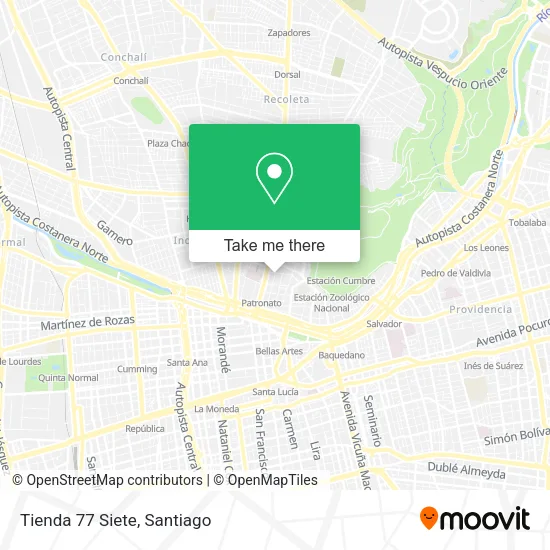 Tienda 77 Siete map