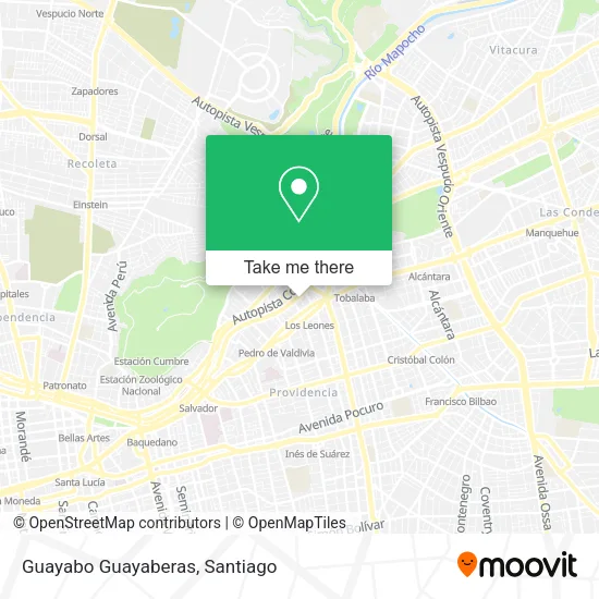 Guayabo Guayaberas map